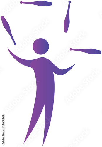 human juggling  with props