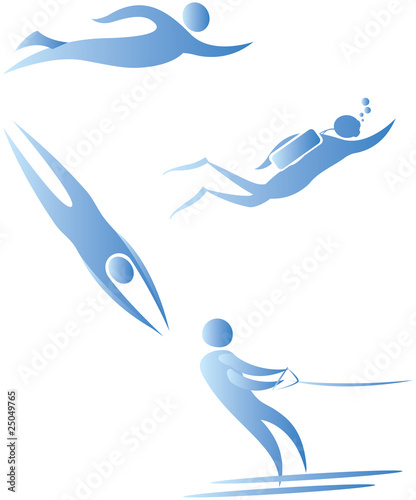 collection of human motifs doing different sports