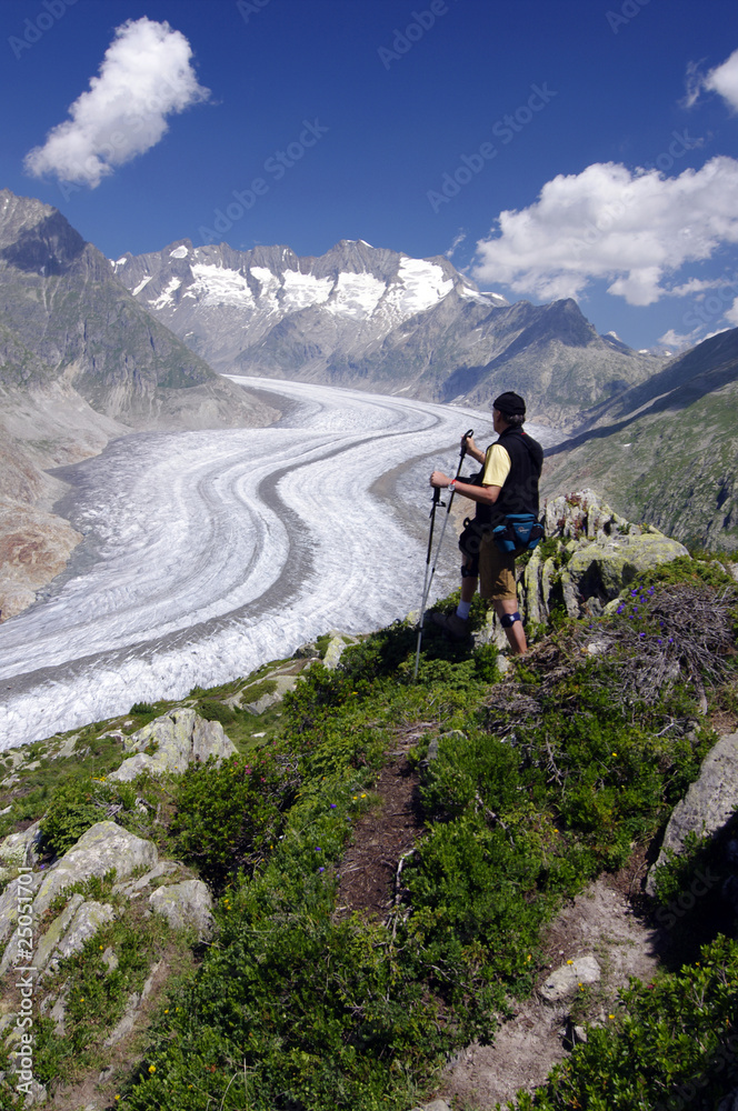 Wanden entland des Aletschgletschers