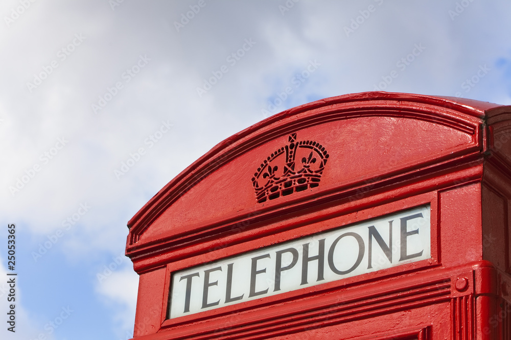 Close up of Classic London Red Telephone Box Close up of Classic London Red Telephone Box