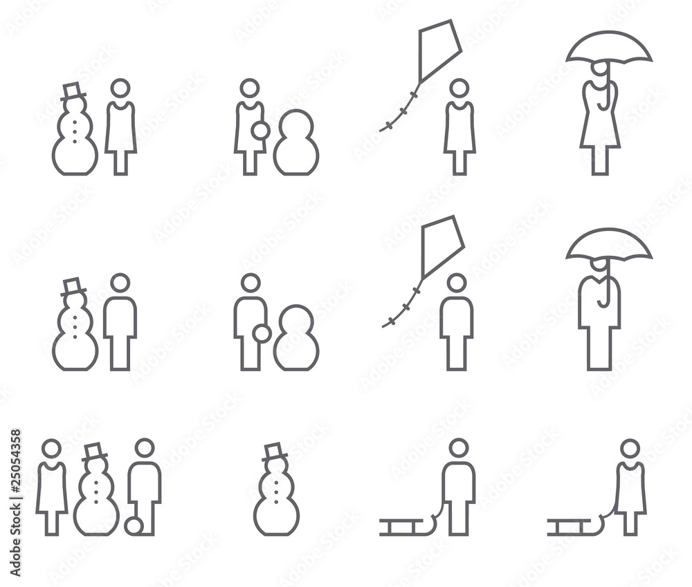 Icon Set Jahreszeiten Icon Set Jahreszeiten