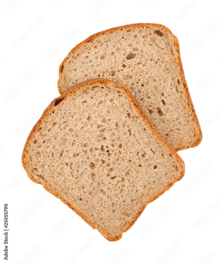 Two slices of brown bread