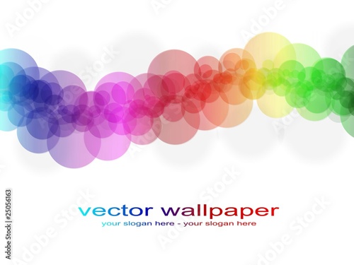 Rainbow Vector Bubbles Wallpaper