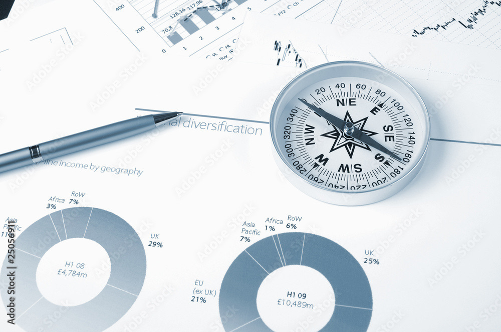Naklejka premium Graphs and charts.