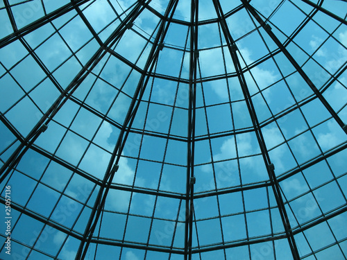 Glass dome of a modern building
