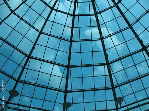 Glass dome of a modern building