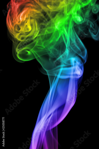 Abstract background of beautiful color smoke waves.