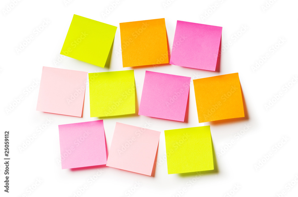 Reminder notes isolated on the white background Reminder notes isolated on the white background