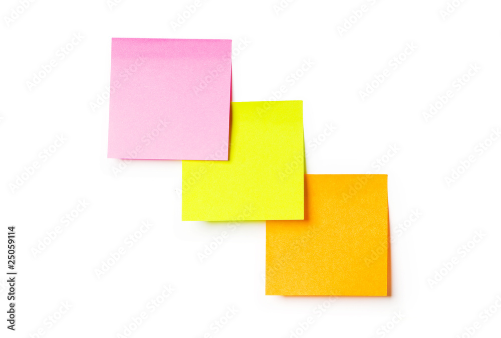 Reminder notes isolated on the white background Reminder notes isolated on the white background