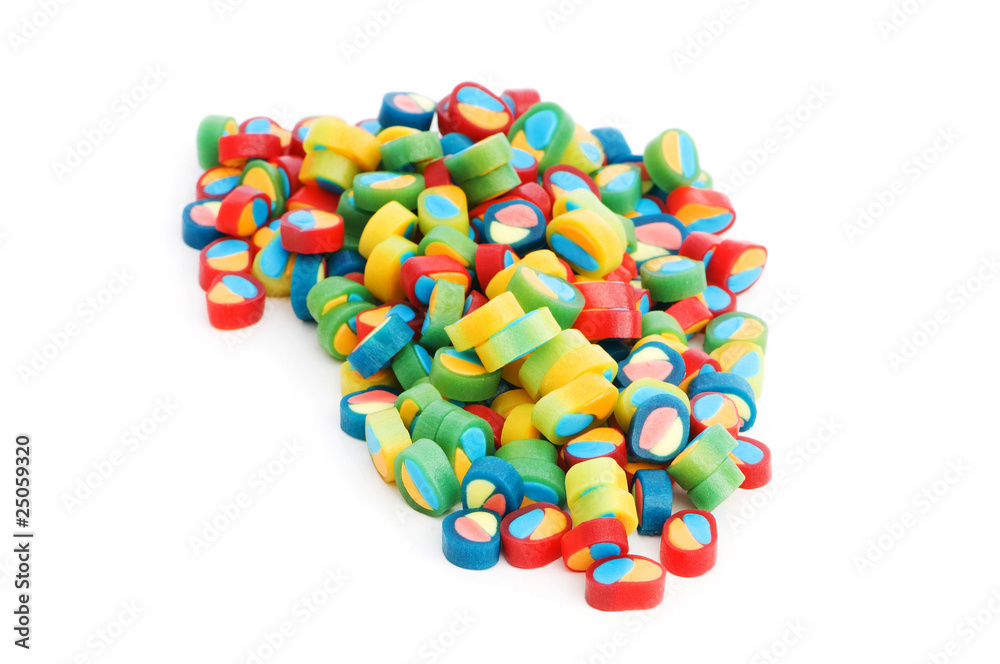 Colourful sweets isolated on the white background Colourful sweets isolated on the white background