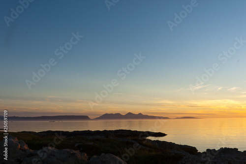 Sunset over the Islands of Eigg & Rum