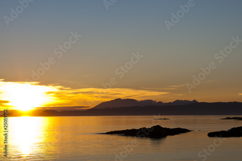 Sunset over the point of Sleat on the Isle of Skye © Hugh McKean