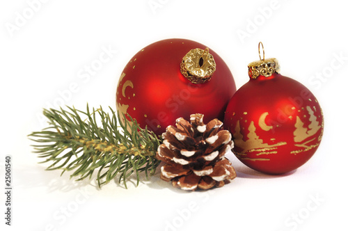 rote Weihnachtskugeln