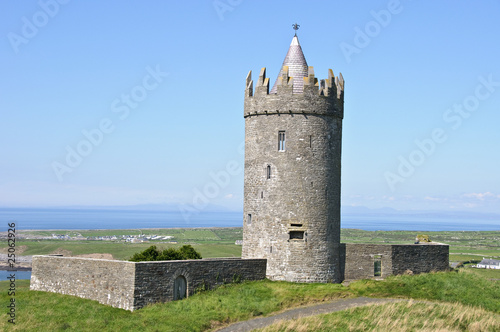 ancient irish castle on west coast ireland