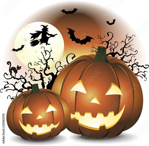 Zucche di Halloween-Halloween Pumpkins-Vector