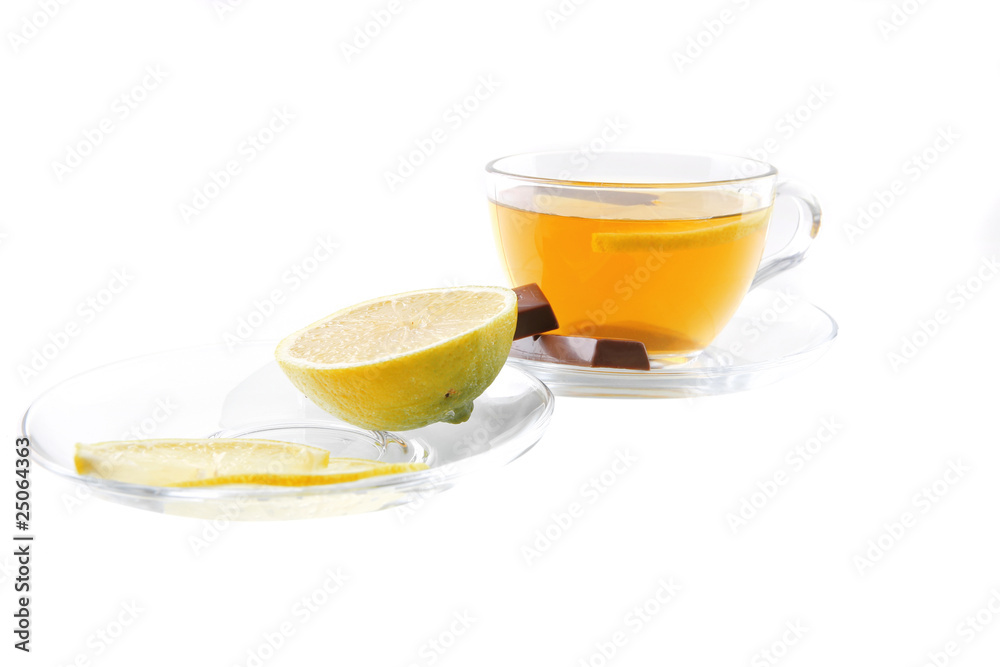 lemon tea and chocolate strips