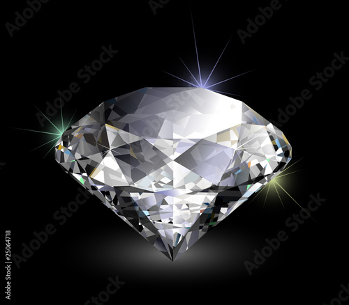 Vector realistic diamond