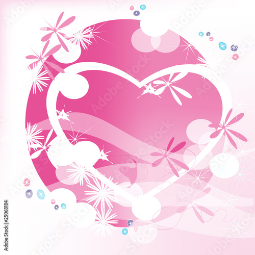 Heart on a pink background