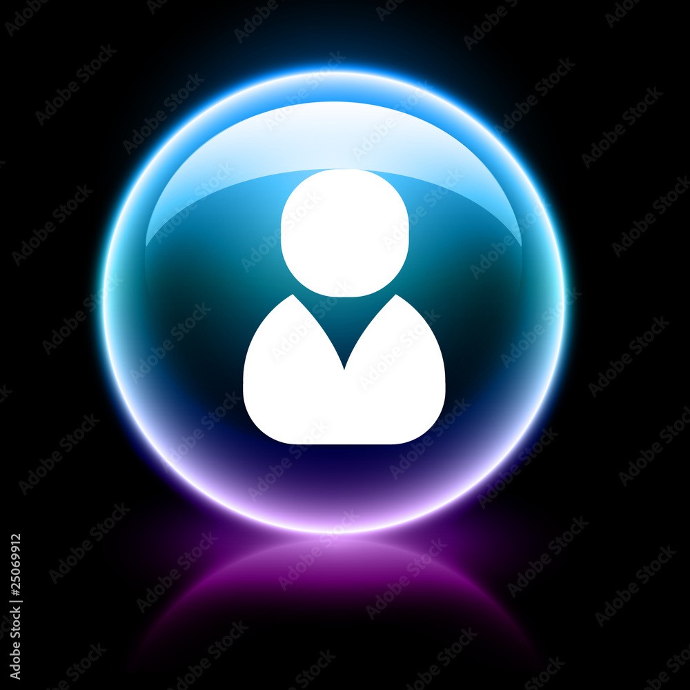 neon glossy icon - member neon glossy icon - member