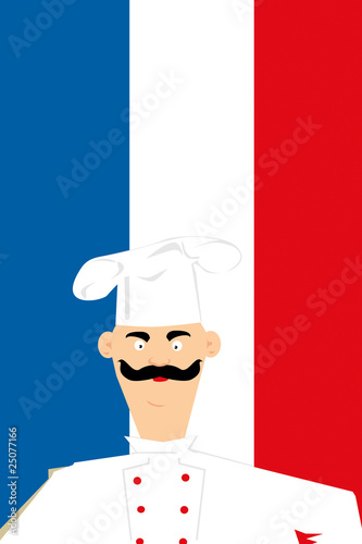 Koch aus Frankreich Mütze Flagge