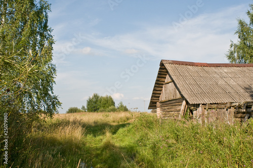 Русская деревня деревянный дом