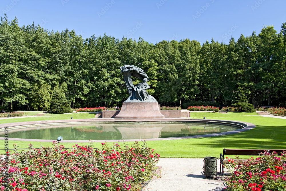 Monument of famous composer Frederic Chopin.