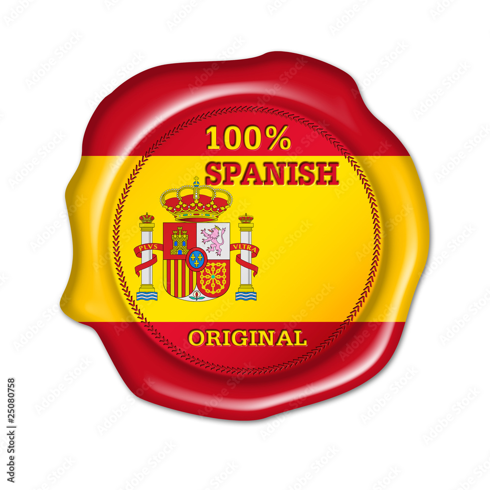 Obraz premium original spanish button, seal, stamp