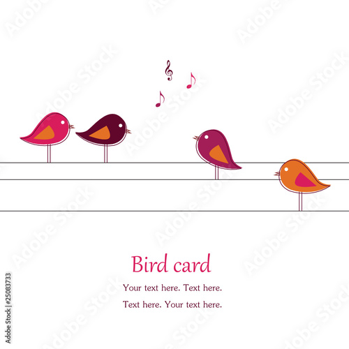 Singing  birds on wires