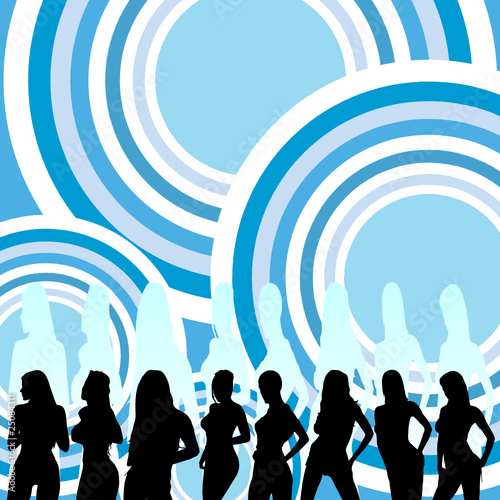 background with black girl silhouettes