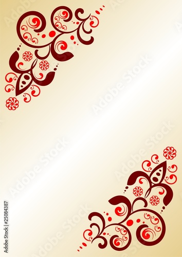 Angular pattern from branches and colours