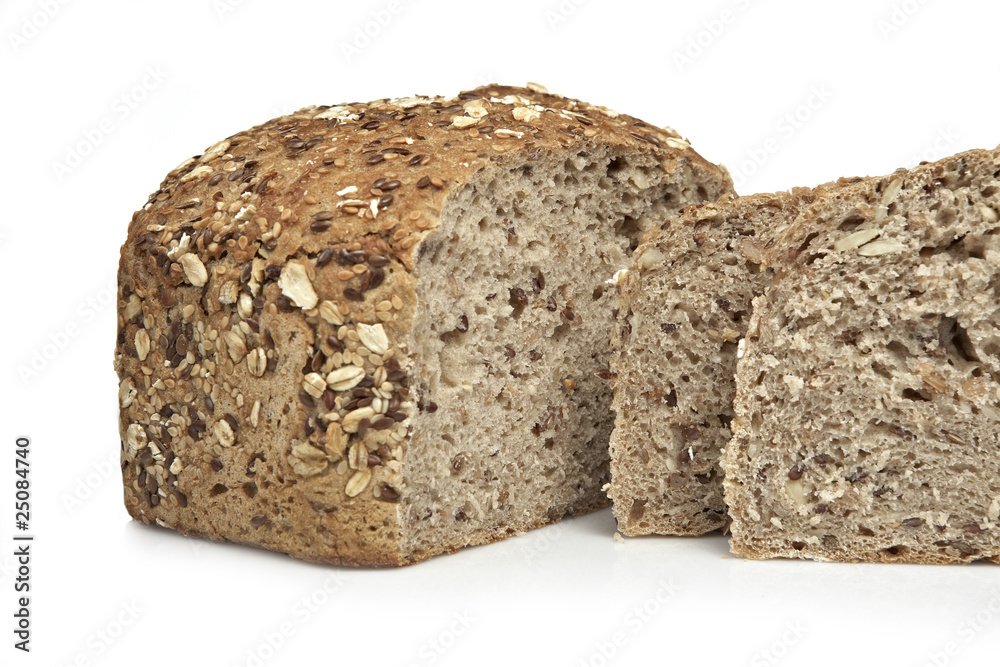 Vollkorn Brot - aufgeschnitten Vollkorn Brot - aufgeschnitten