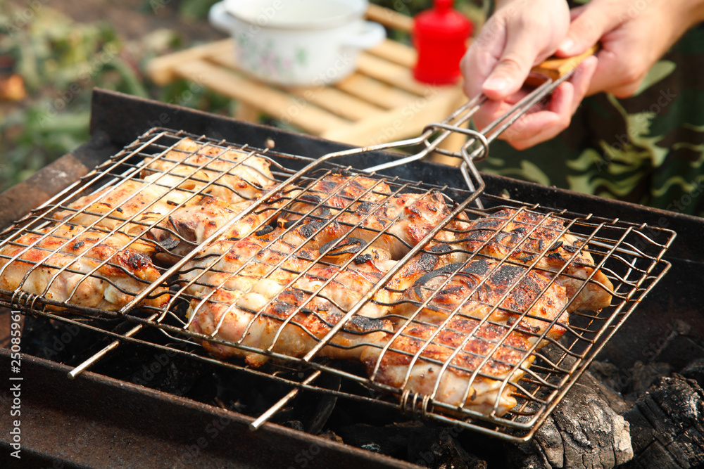 Barbeque of chicken
