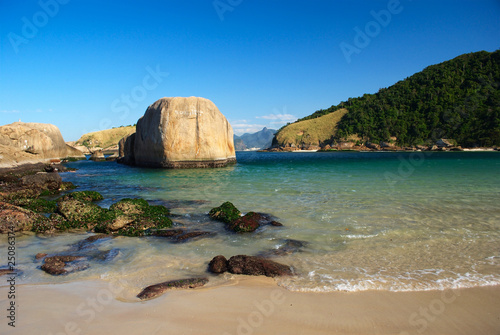 Crystalline sea beach in Niteroi, Rio de Janeiro, Brazil