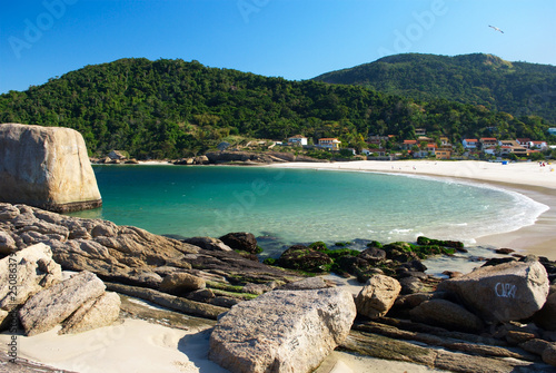 Crystalline sea beach in Niteroi, Rio de Janeiro, Brazil photo