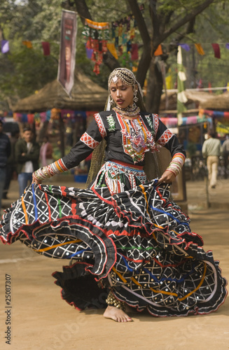 Rajasthani Dancer Performing in India photo