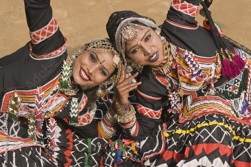 Kalbelia Dancers from Rajasthan in India photo