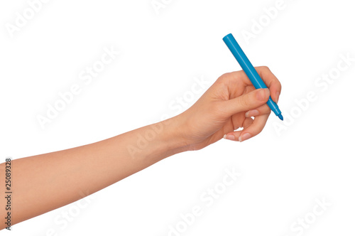 blue felt-tip pen