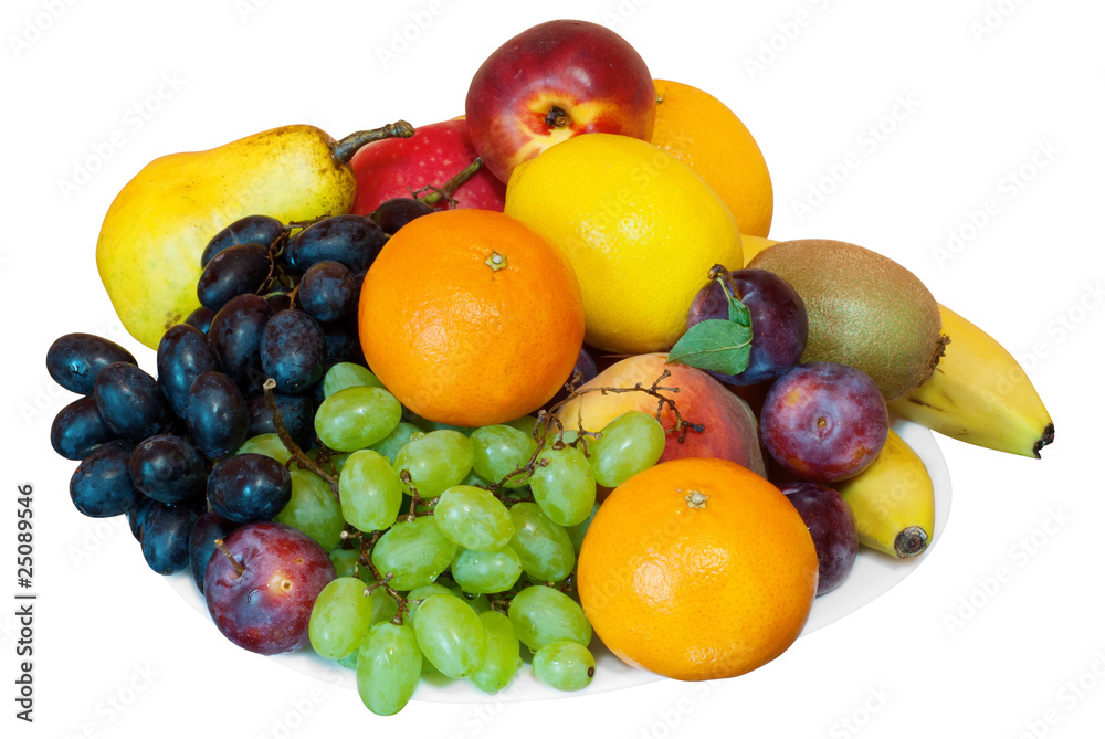 fruits on a plate fruits on a plate