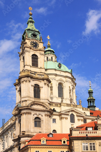 The beautiful View on the Prague St. Nicholas' Cathedral