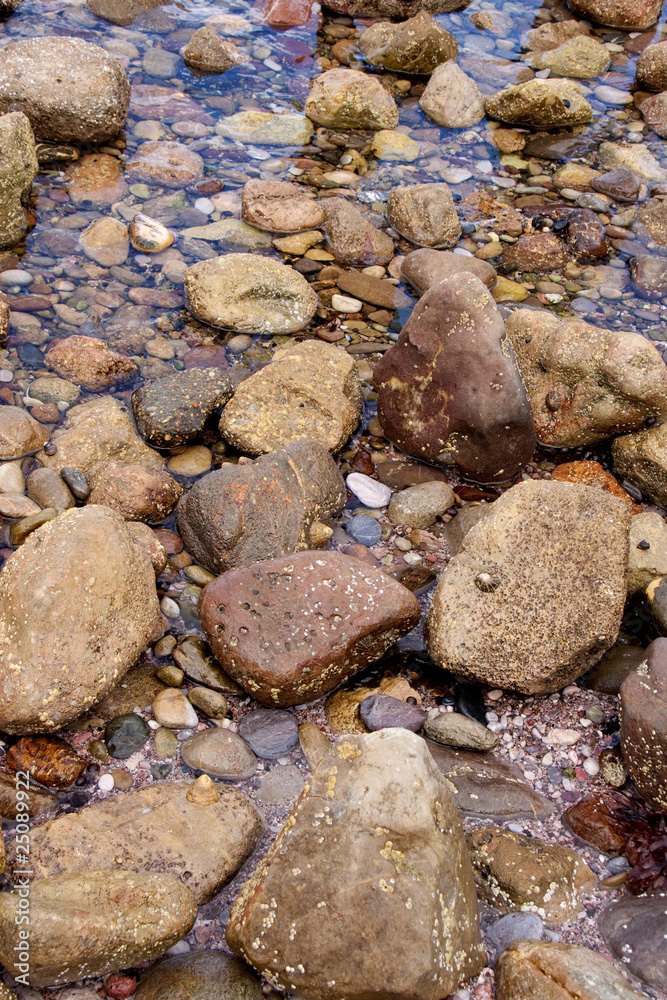rocks cross section along sea shore line rocks cross section along sea shore line