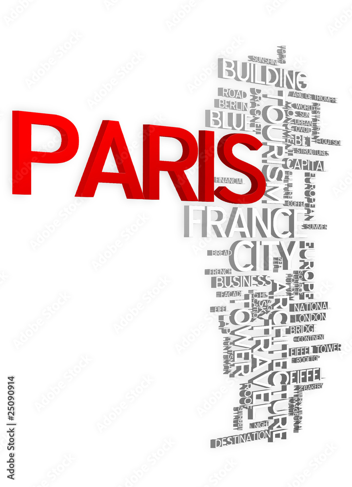 Paris - 3D Typography