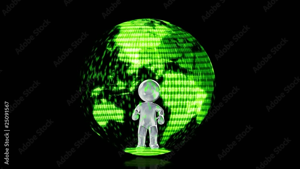 Figur in einem Globus