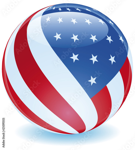 USA Flag Sphere Twist