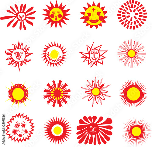 sun symbols vector