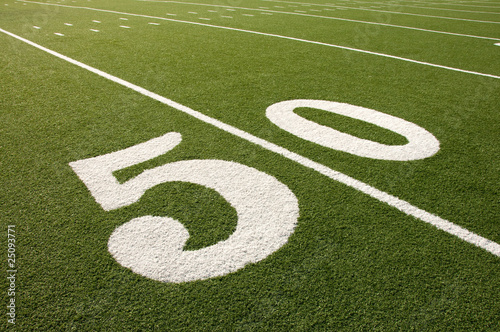 American Football Field 50 Yard Line photo