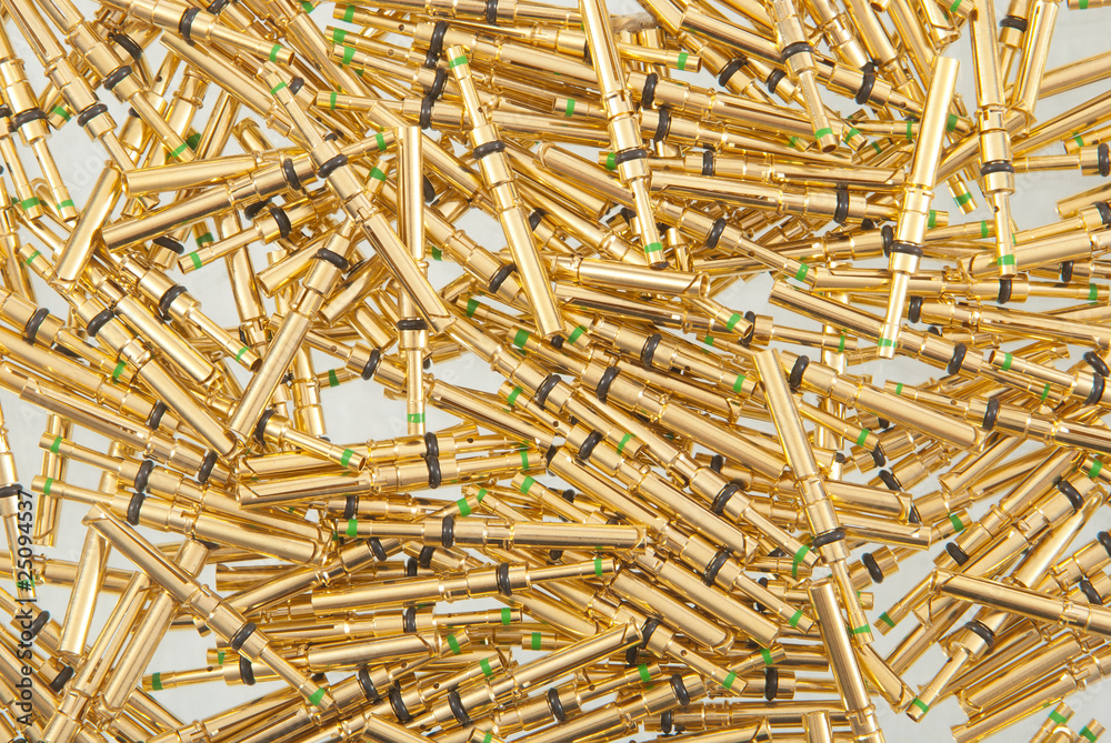 Golden pins background Golden pins background