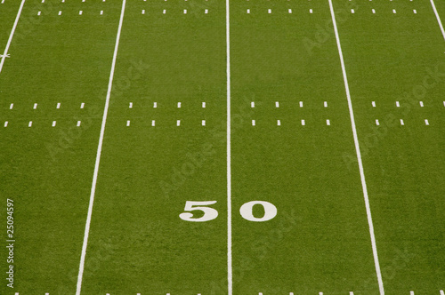 Empty American Football Field