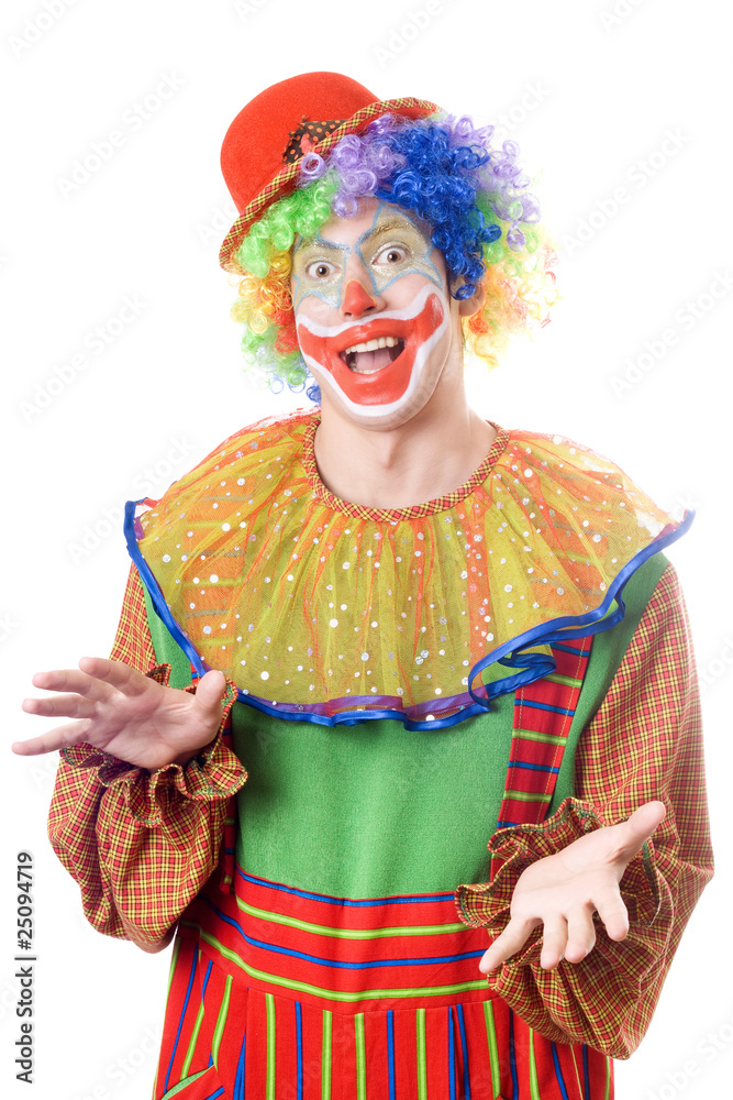Portrait of a funny young clown Portrait of a funny young clown