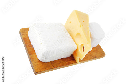 soft delicacy cheeses on board