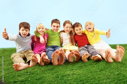 Children on grass